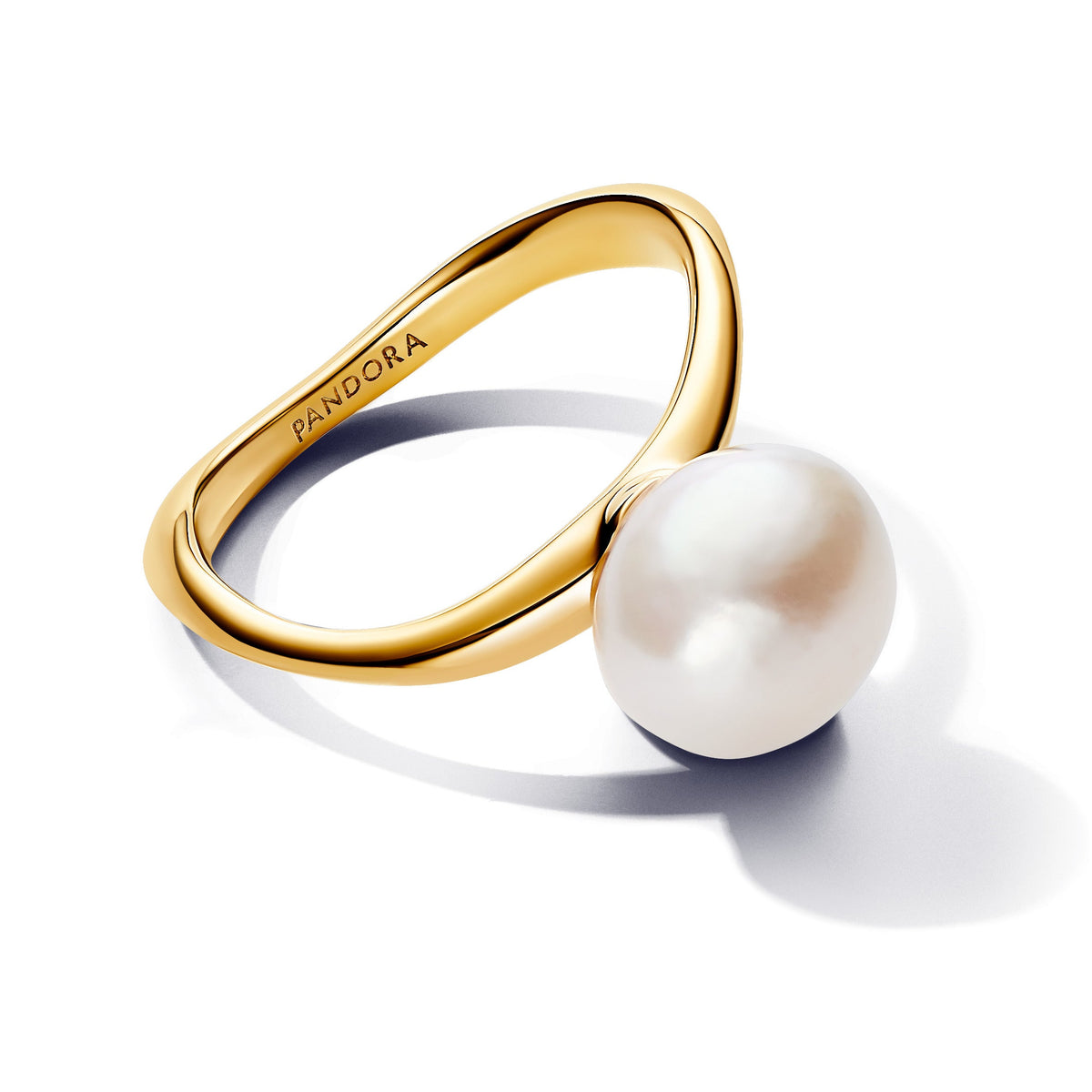 Ring – 14k Gold-Plated – Baroque Treated Freshwater Cultured Pearl
