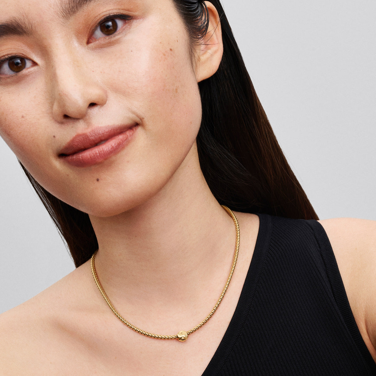 Mini Charm – 14k Gold-Plated – Textured Yin and Yang