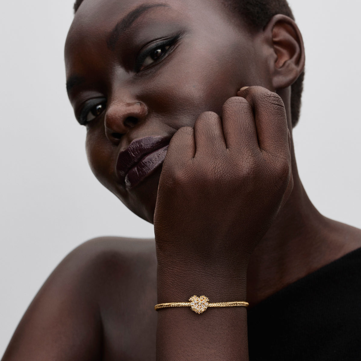 Charm – 14k Gold-Plated – Sparkling Heart