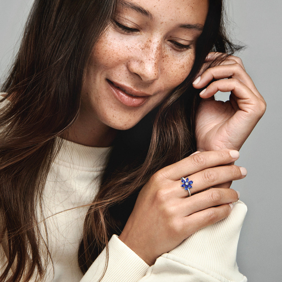 Ring – Sterling Silver – Sparkling Herbarium Cluster