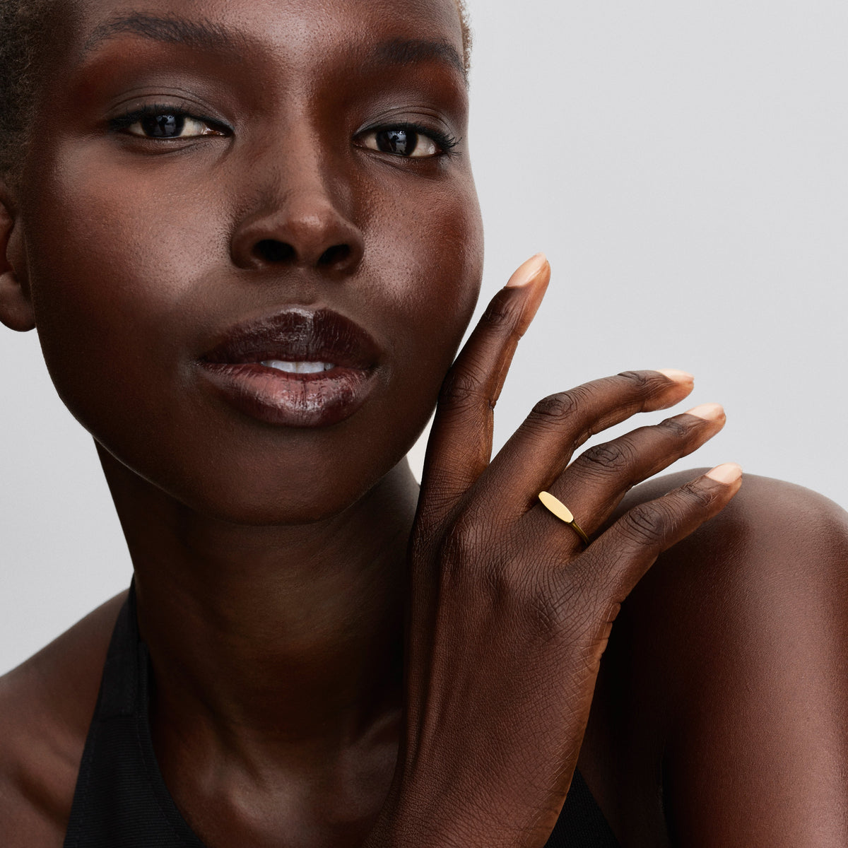 Ring – 14k Gold-Plated – Engravable Bar