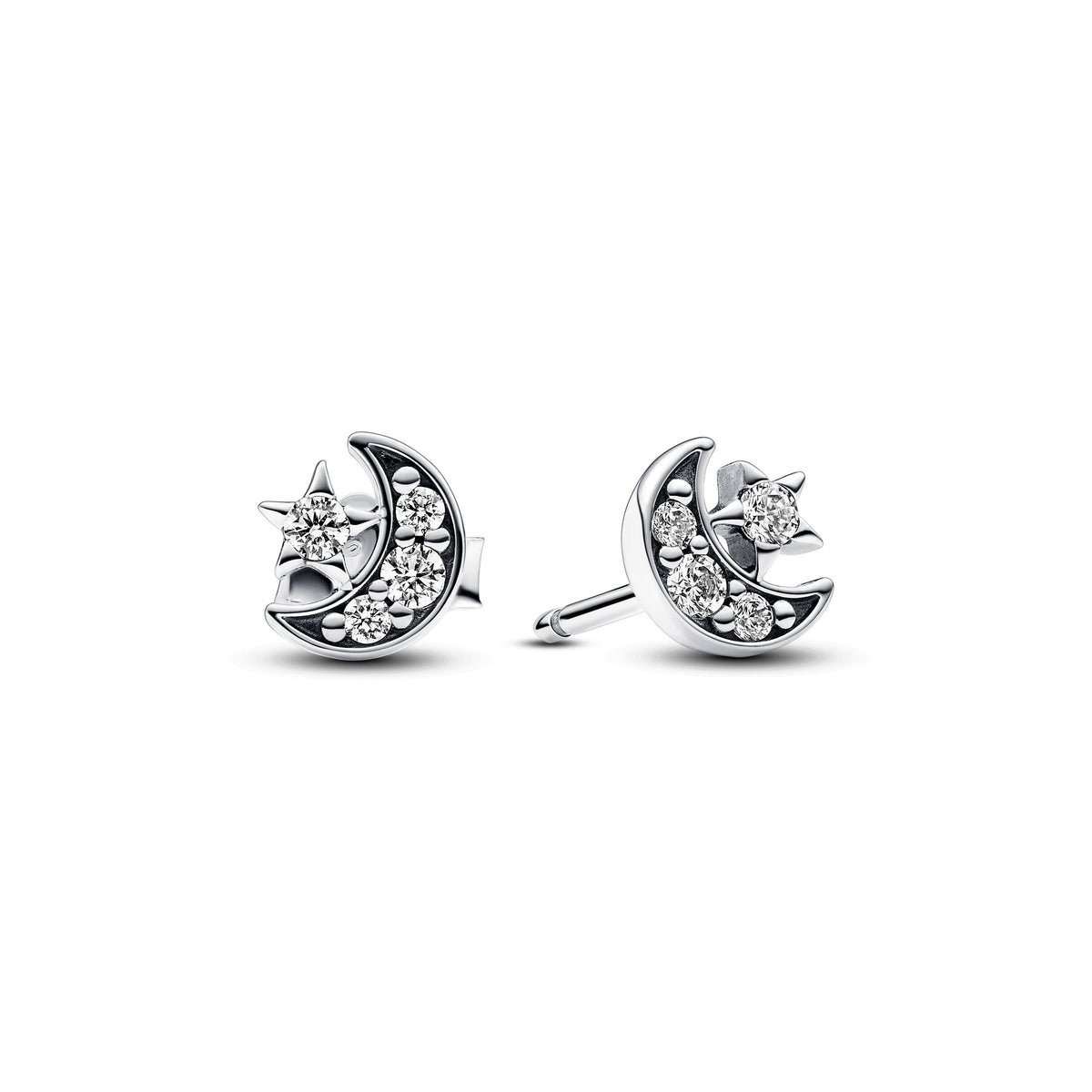 Gift Set – Sterling Silver – Sparkling Moon & Star Jewellery