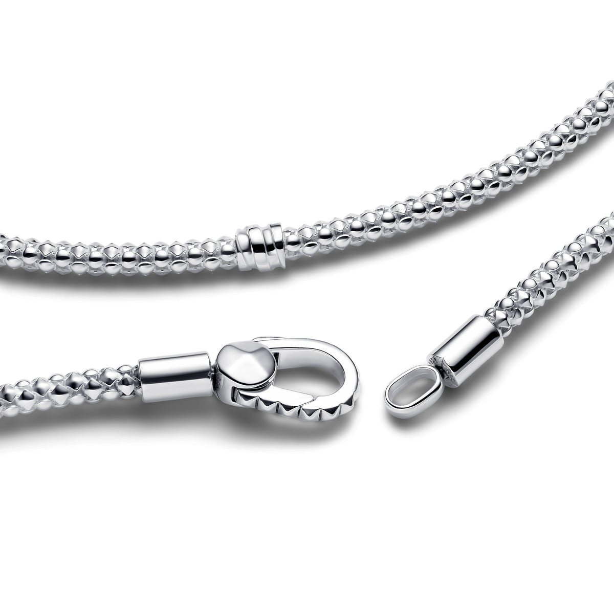 Chain Bracelet – Sterling Silver – Studded Clasp &