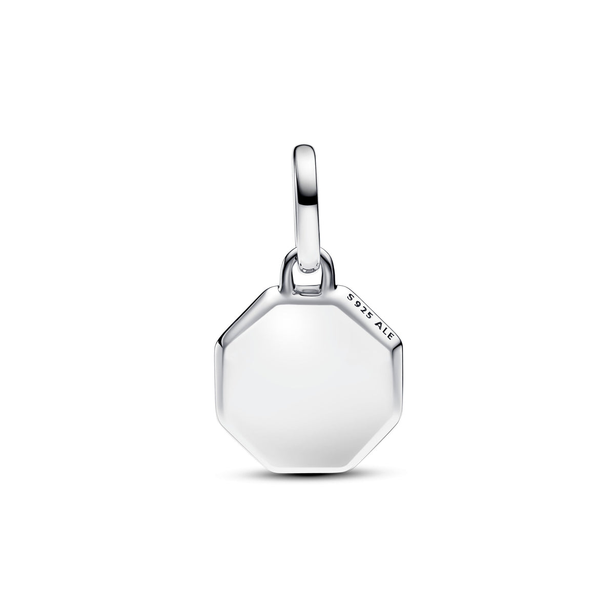 Charm – Sterling Silver – Turquoise-coloured Engravable Mini Medallion