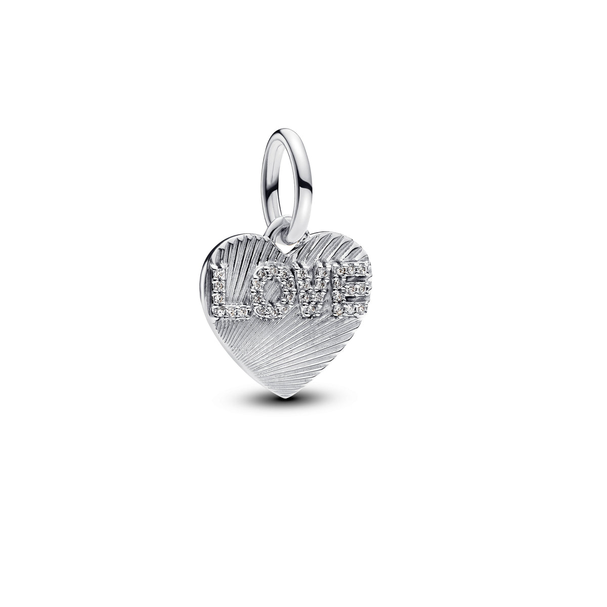 Dangle Charm – Sterling Silver – Engravable Love Heart