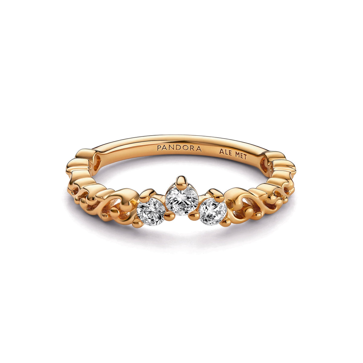 Ring – 14k Gold-Plated – Regal Swirl Tiara