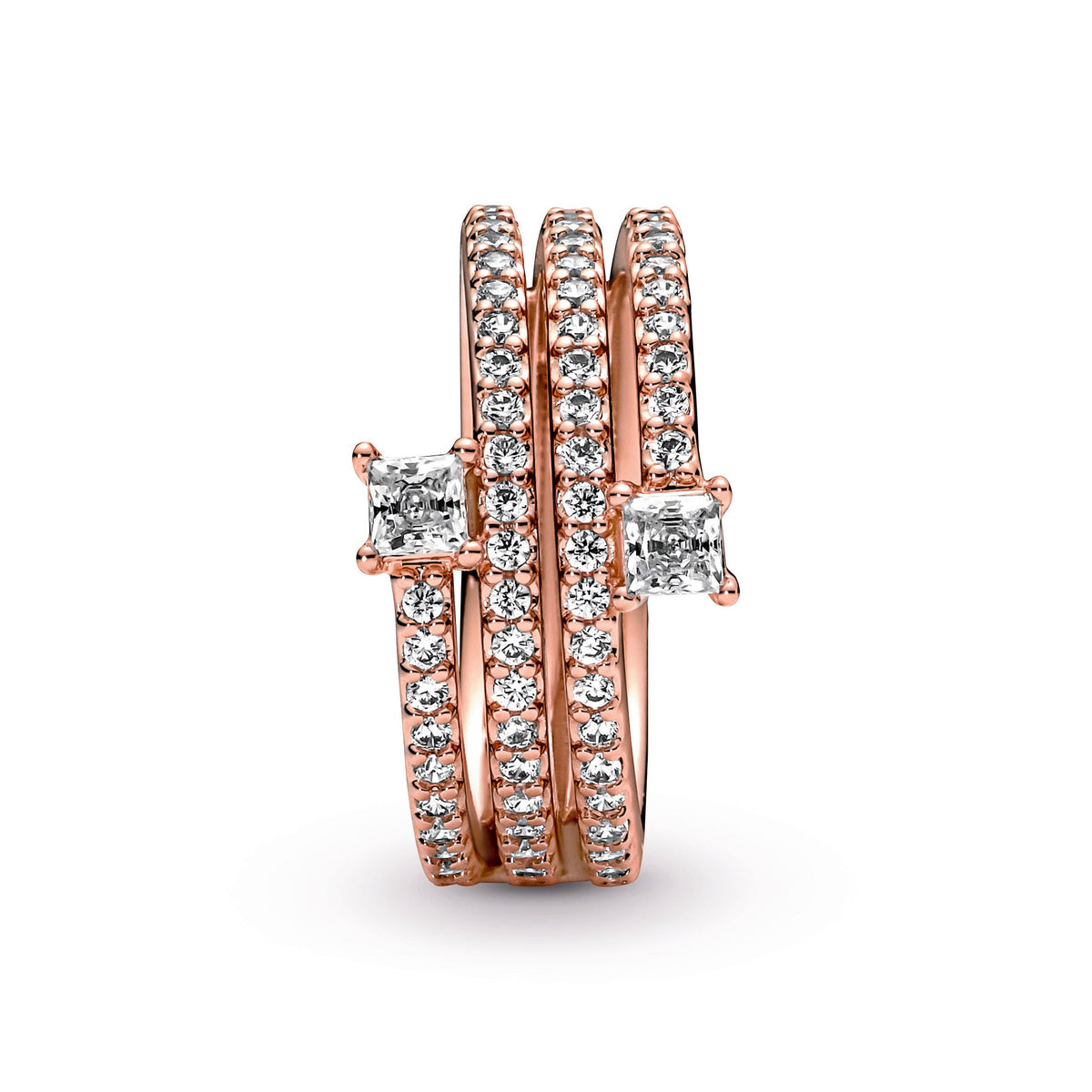 Ring – 14k Rose Gold-Plated – Triple Spiral