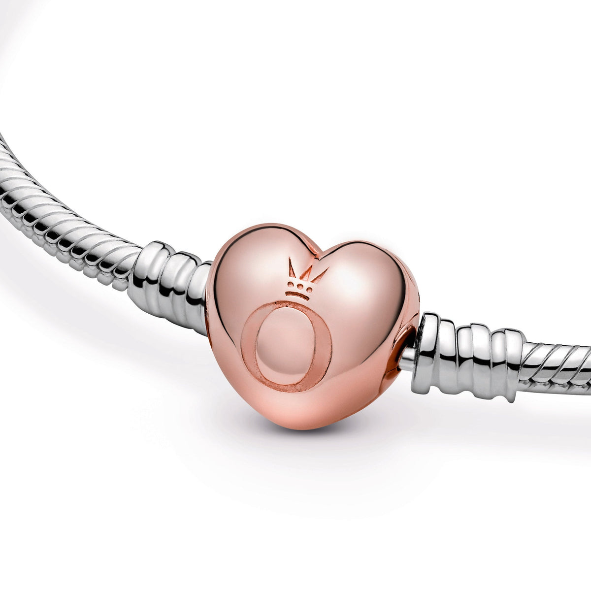 Chain Bracelet – 14k Rose Gold-Plated – Moments Heart & Snake