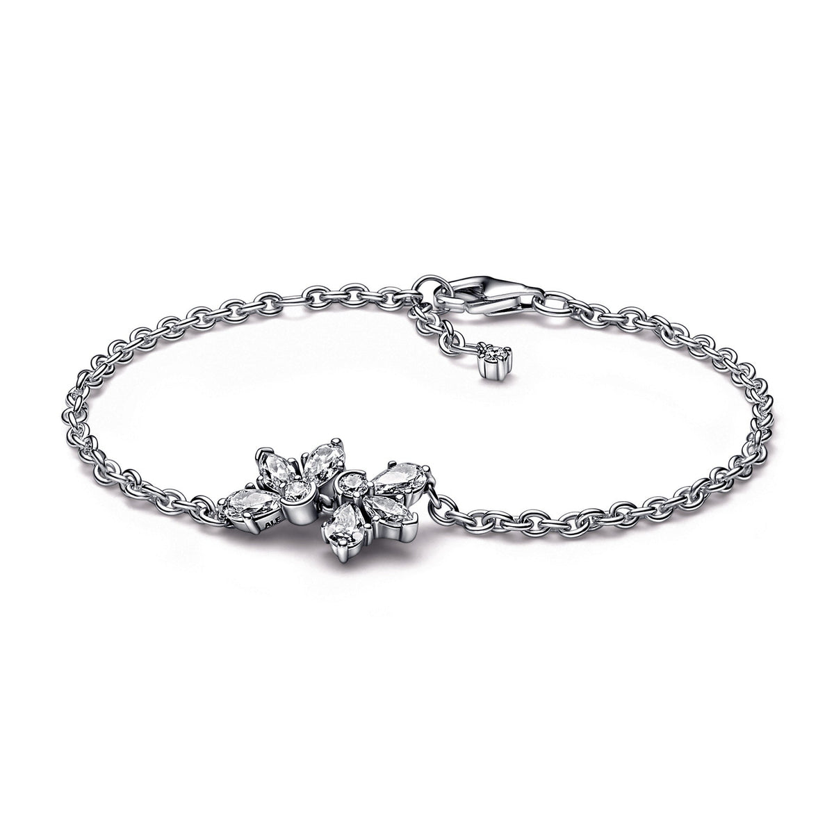 Chain Bracelet – Sterling Silver – Sparkling Herbarium Cluster