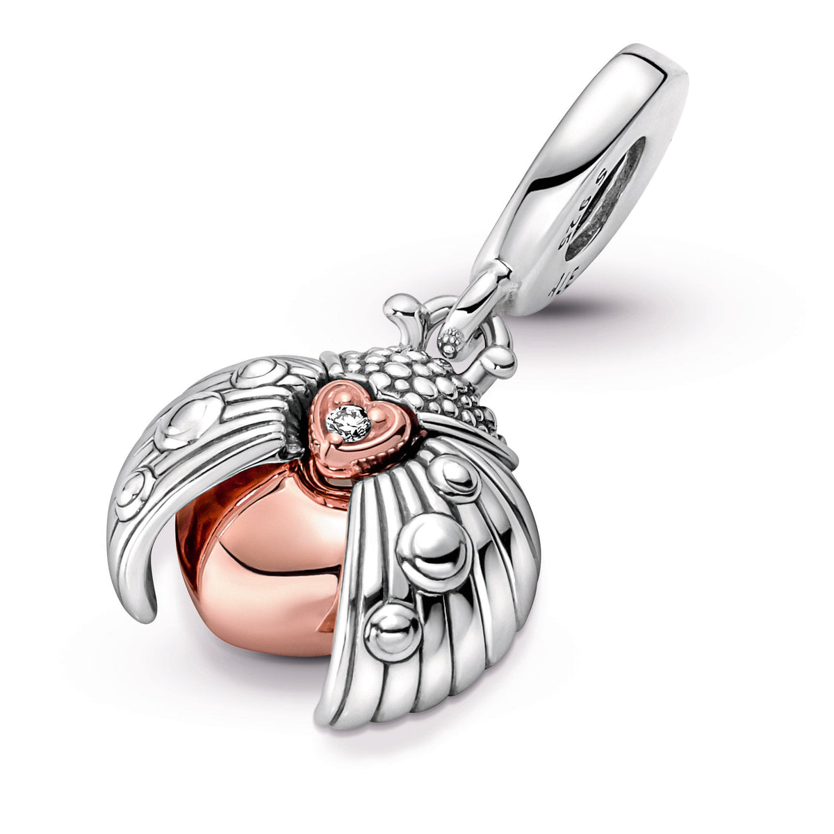 Dangle Charm – 14k Rose Gold-Plated – Pandora Club 2022 Ladybird & Heart