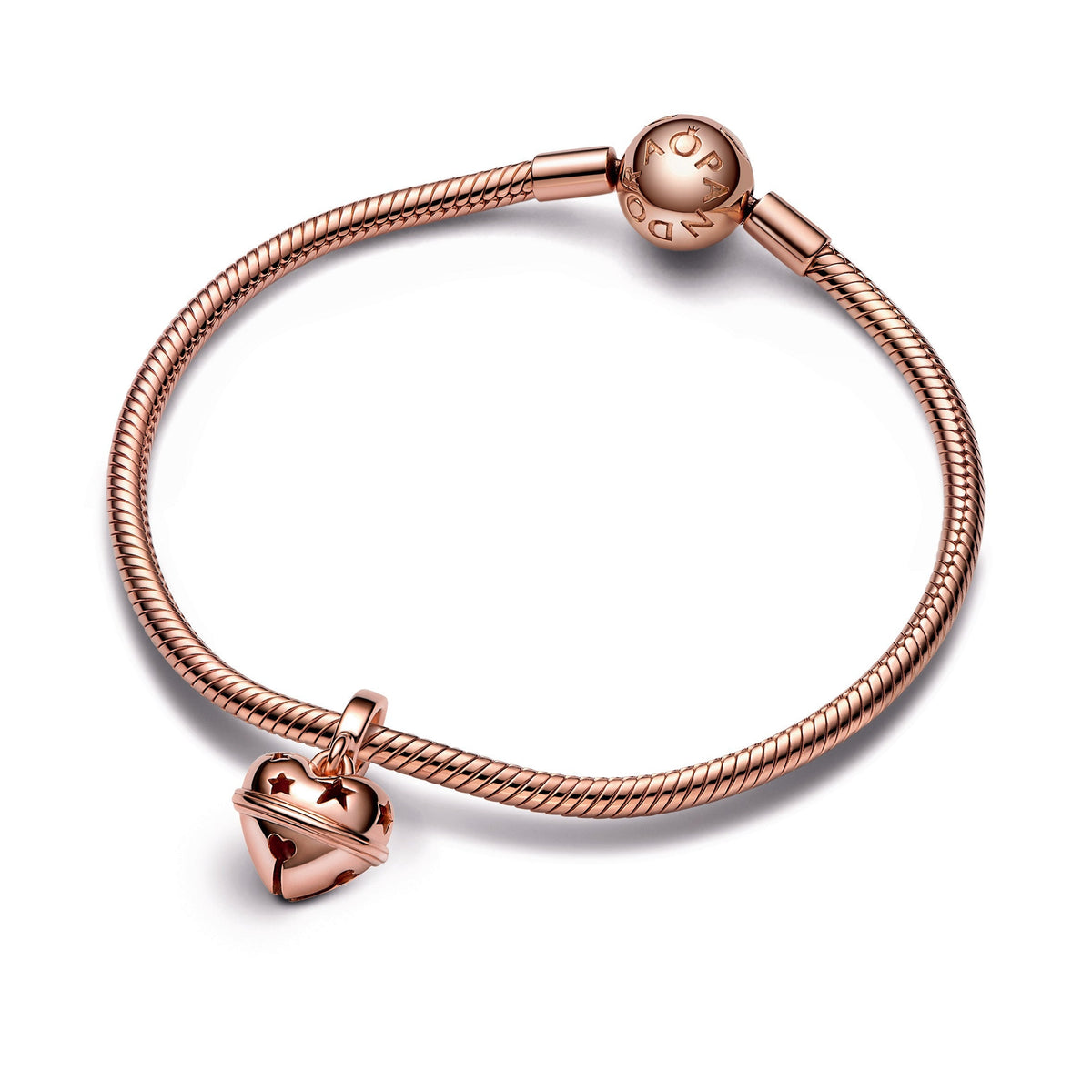 Dangle Charm – 14k Rose Gold-Plated – Festive Bell