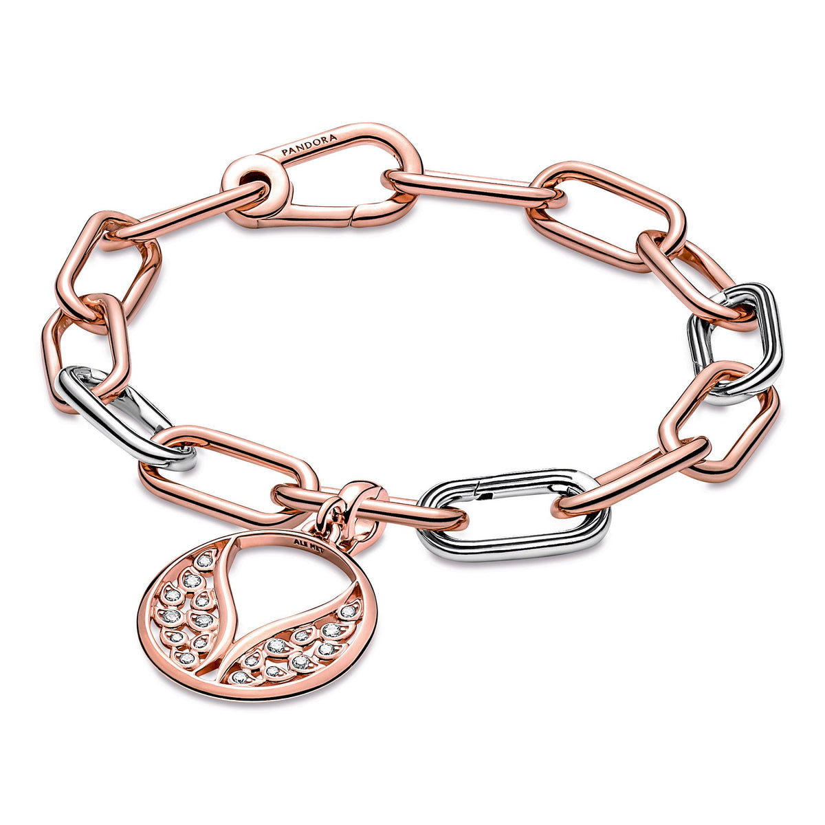 Charm – 14k Rose Gold-Plated – Pandora ME Burning Wings Medallion