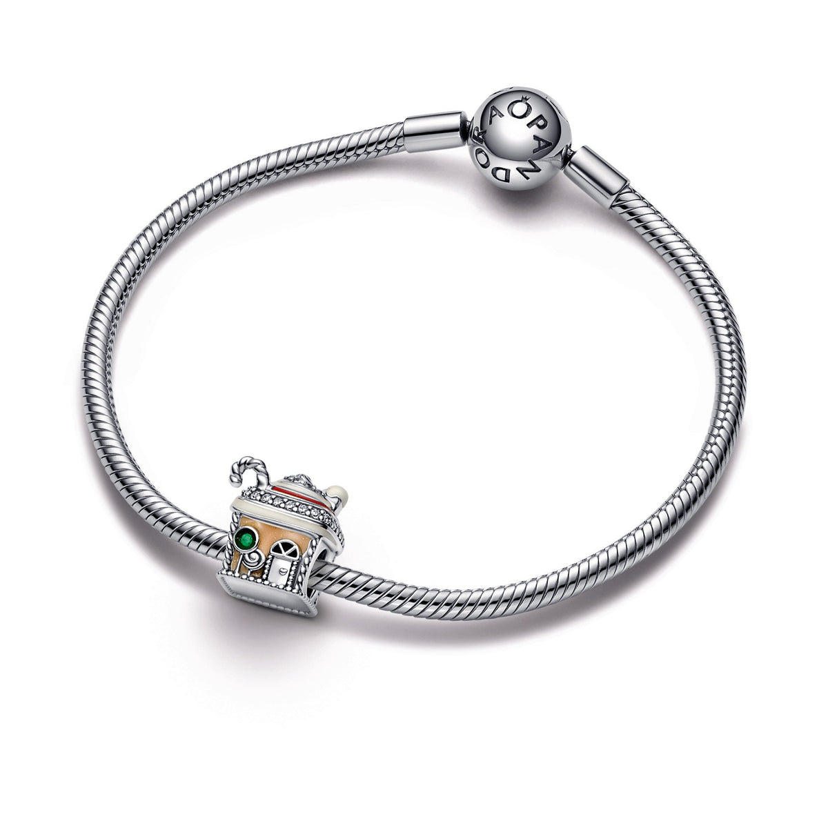 Charm – Sterling Silver – Festive Gingerbread House
