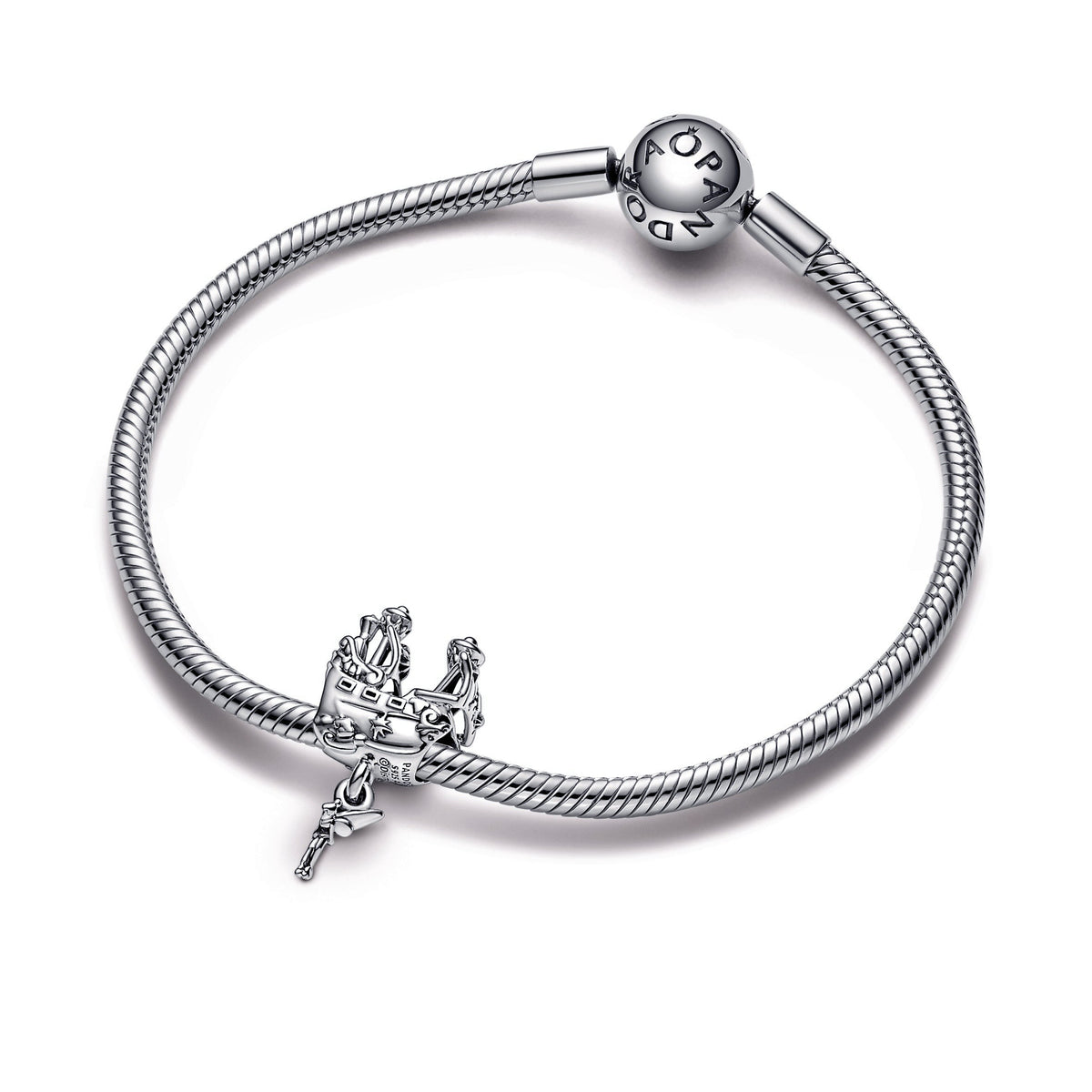 Charm – Sterling Silver – Disney Tinker Bell & Captain Hook's Pirate Ship