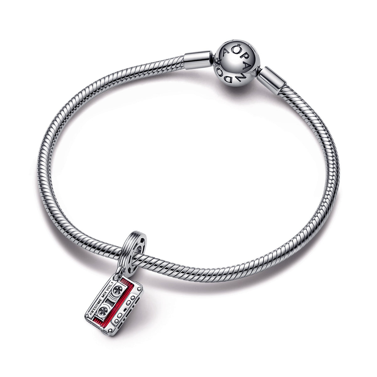 Dangle Charm – Sterling Silver – Marvel Guardians of the Galaxy Cassette Tape