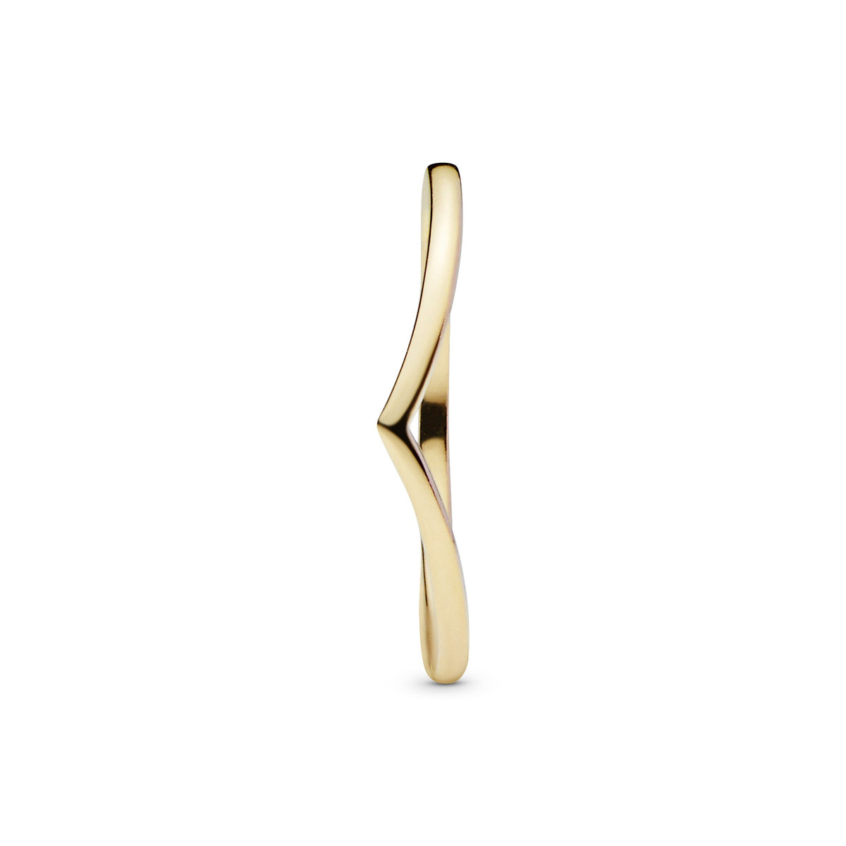 Ring – 14k Gold-Plated – Polished Wishbone