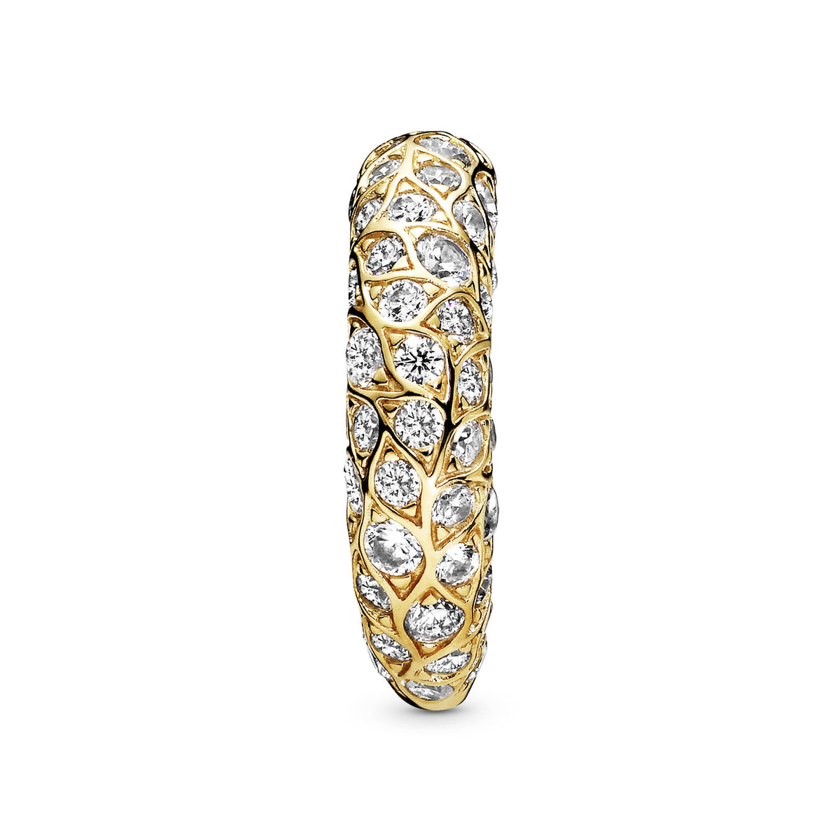 Ring – 14k Gold-Plated – Sparkling Pattern