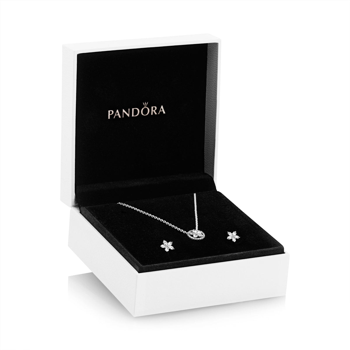 Necklace – Sterling Silver – Sparkling Snowflake & Earring Gift Set