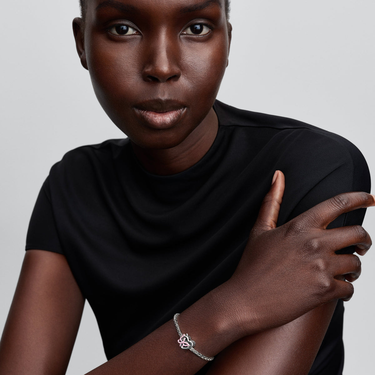 Charm – Sterling Silver – Entwined Heart & Butterfly