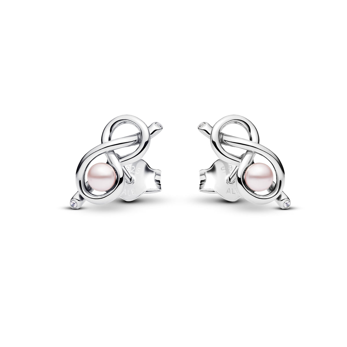 Stud Earrings – Sterling Silver – Infinity Knot