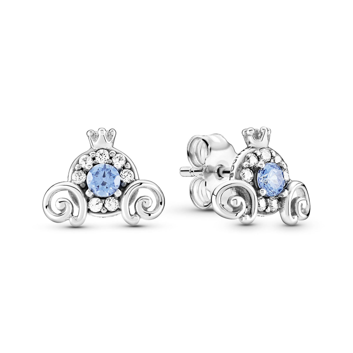 Stud Earrings – Sterling Silver – Disney Cinderella Pumpkin Coach