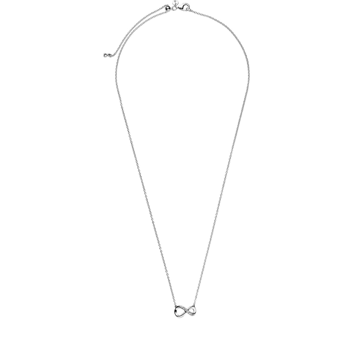Necklace – Sterling Silver – Sparkling Infinity Collier