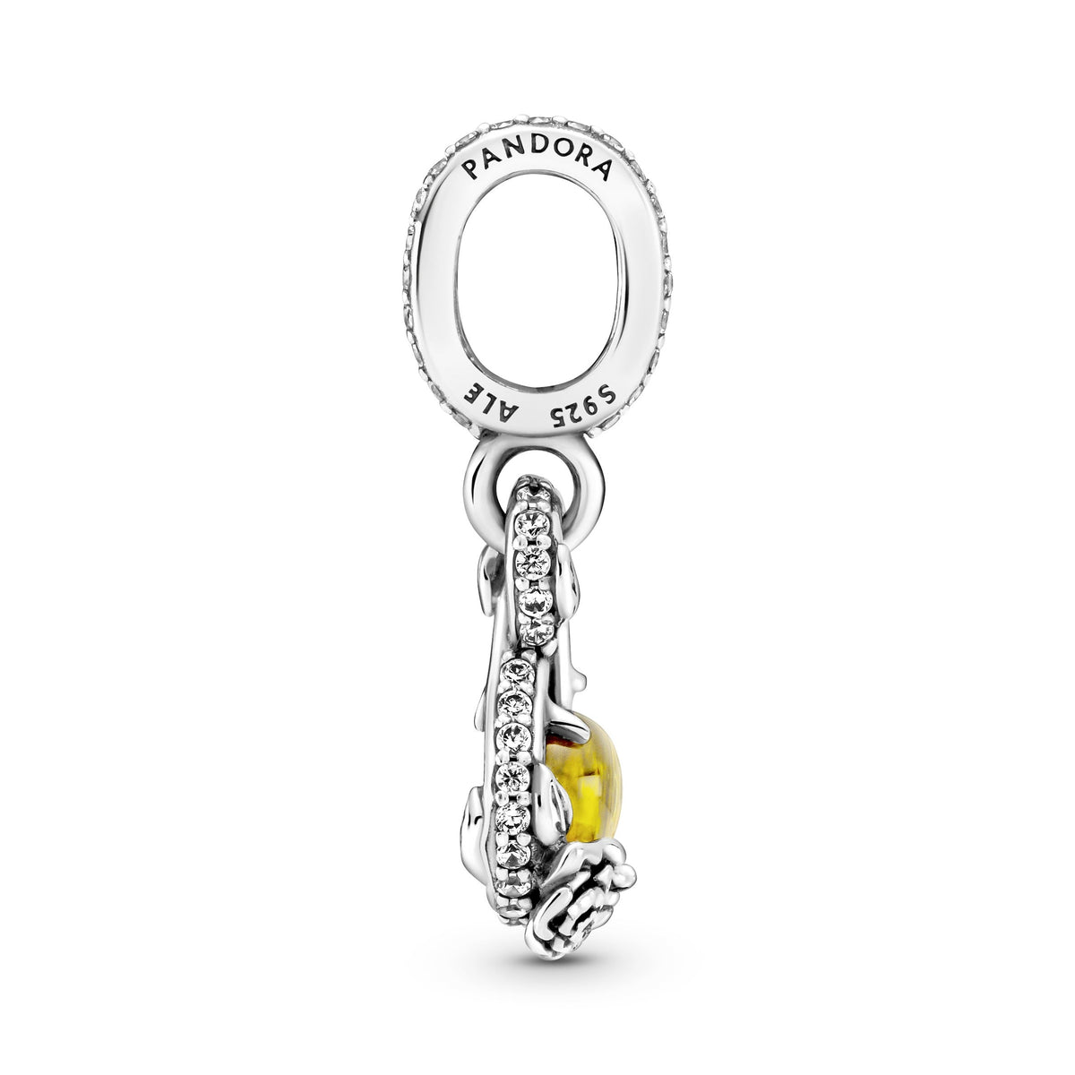 Pendant – Sterling Silver – Disney Belle Infinity & Rose Flower