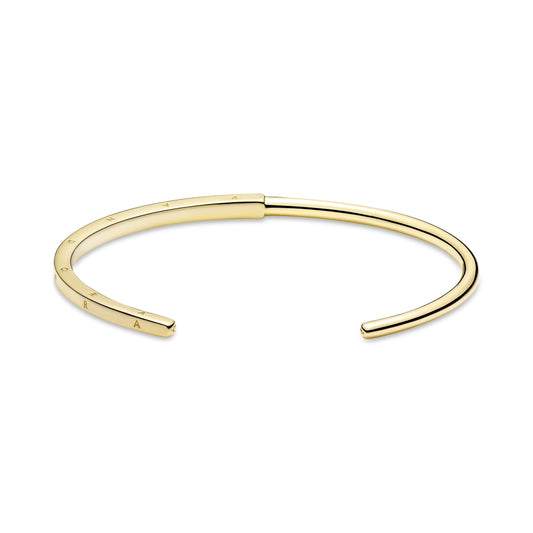 Bangle – 14k Gold-Plated – Pandora Signature I-D (Open)