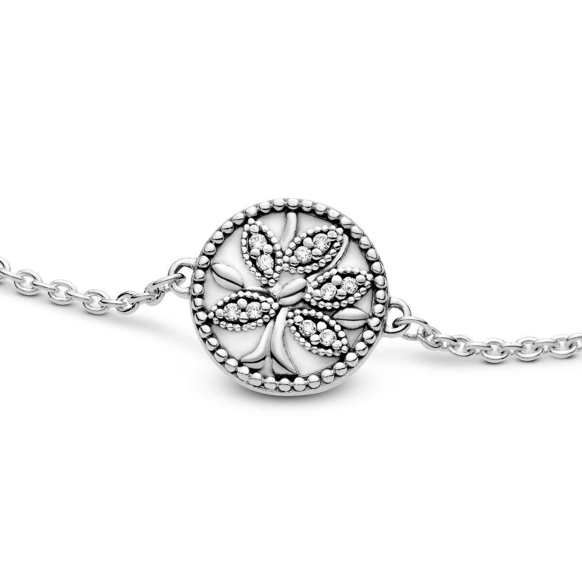 Bracelet – Sterling Silver – Sparkling Family Tree Slider
