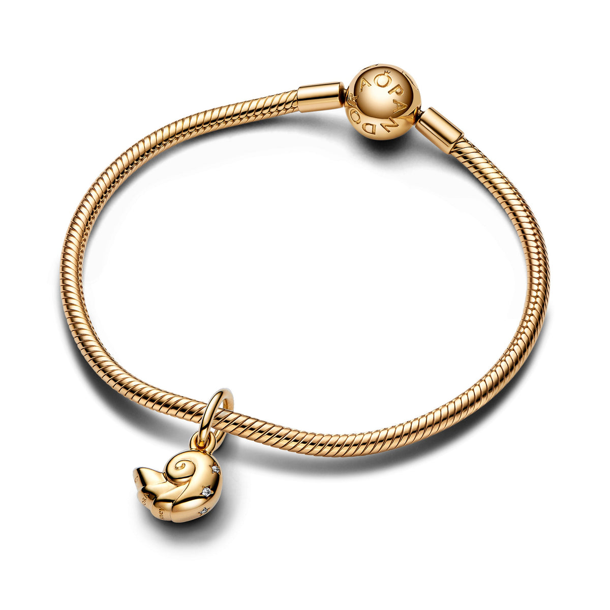 Dangle Charm – 14k Gold-Plated – Disney The Little Mermaid Enchanted Shell