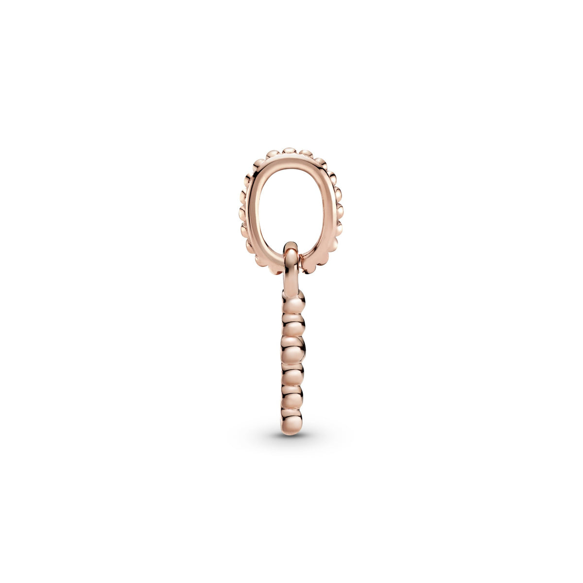 Dangle Charm – 14k Rose Gold-Plated – Beaded Cross