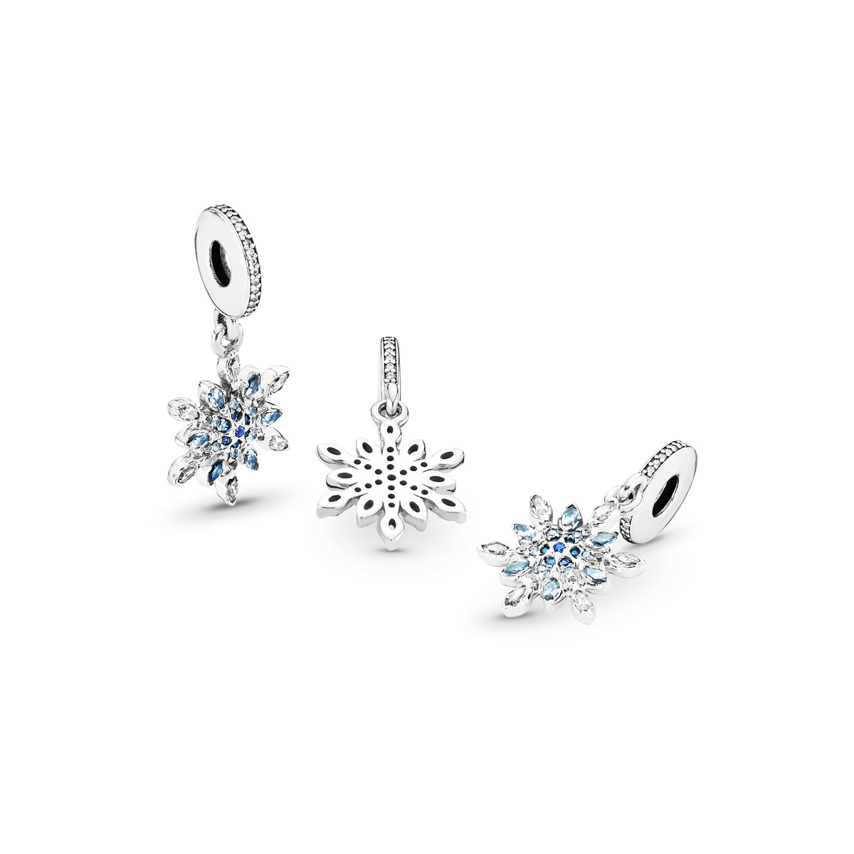 Dangle Charm – Sterling Silver – Shimmering Snowflake
