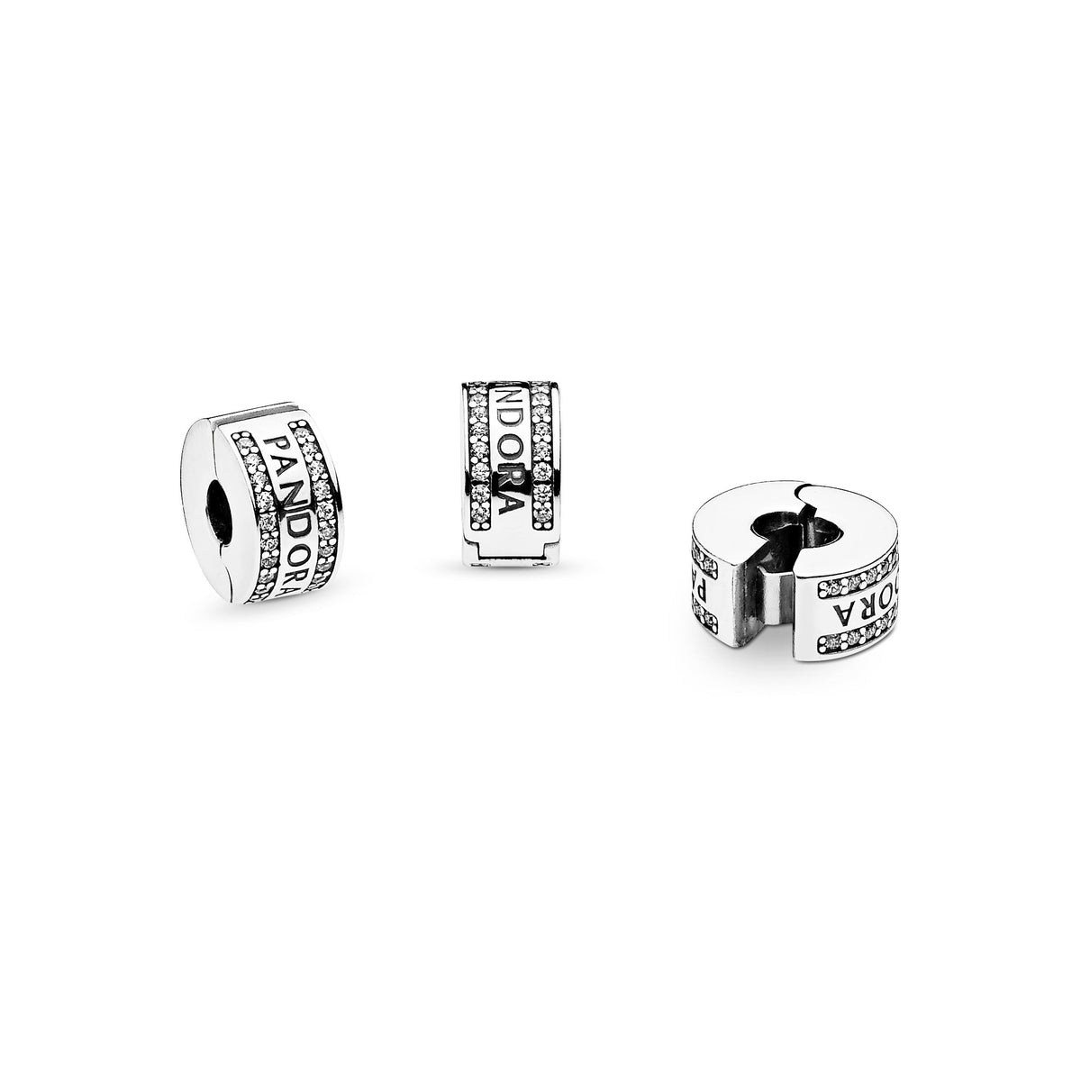 Clip Charm – Sterling Silver – Pandora Logo