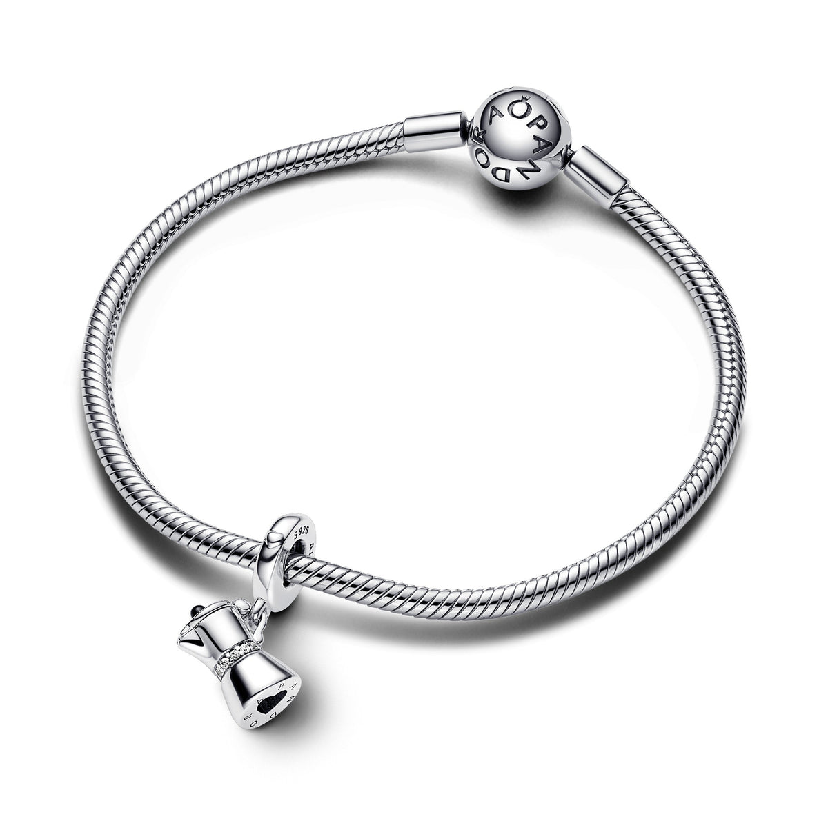 Dangle Charm – Sterling Silver – Moka Pot