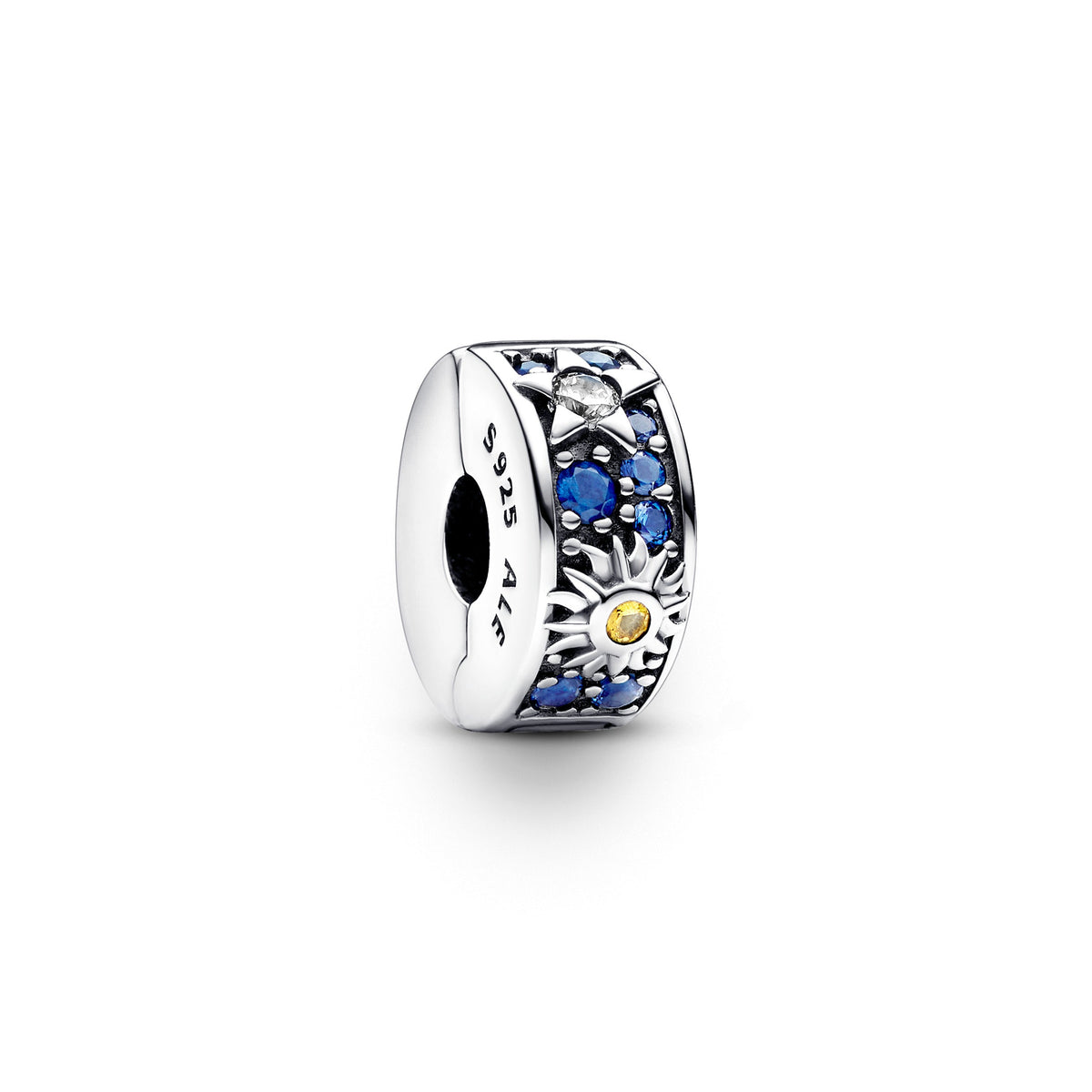 Clip Charm – Sterling Silver – Celestial Sun, Star & Moon