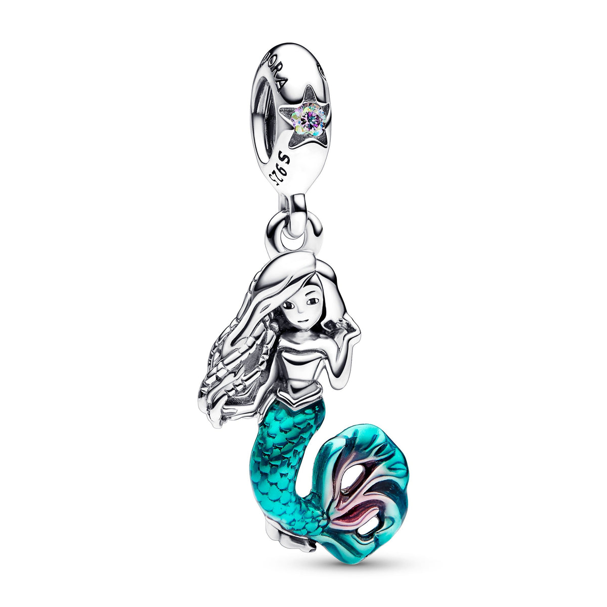 Dangle Charm – Sterling Silver – Disney The Little Mermaid Ariel