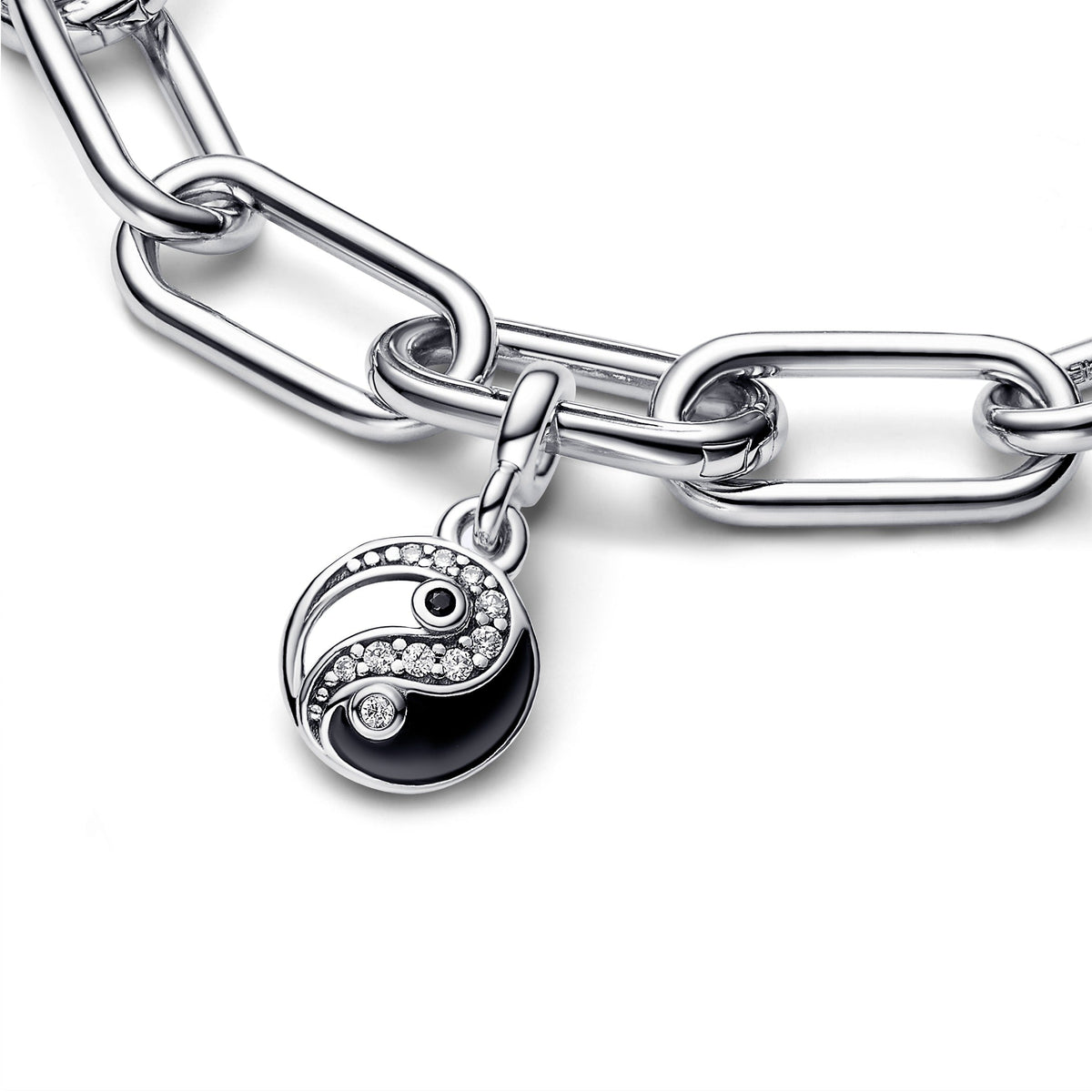Charm – Sterling Silver – Pandora ME Sparkling Yin & Yang Mini Dangle