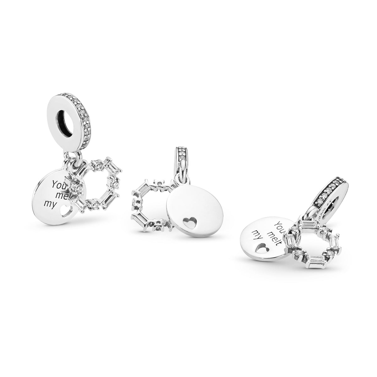 Dangle Charm – Sterling Silver – You Melt My Heart