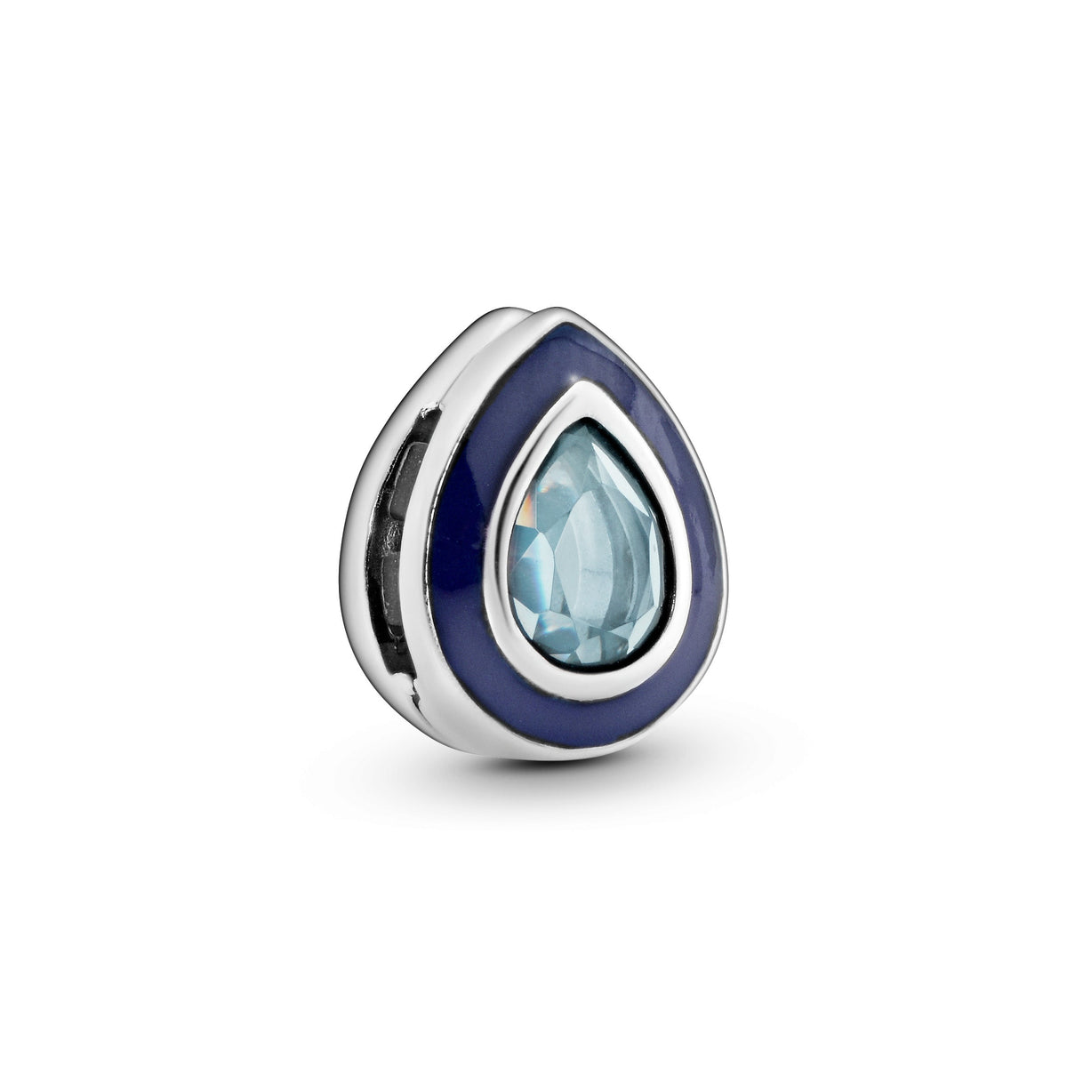 Charm – Sterling Silver – Blue Teardrop