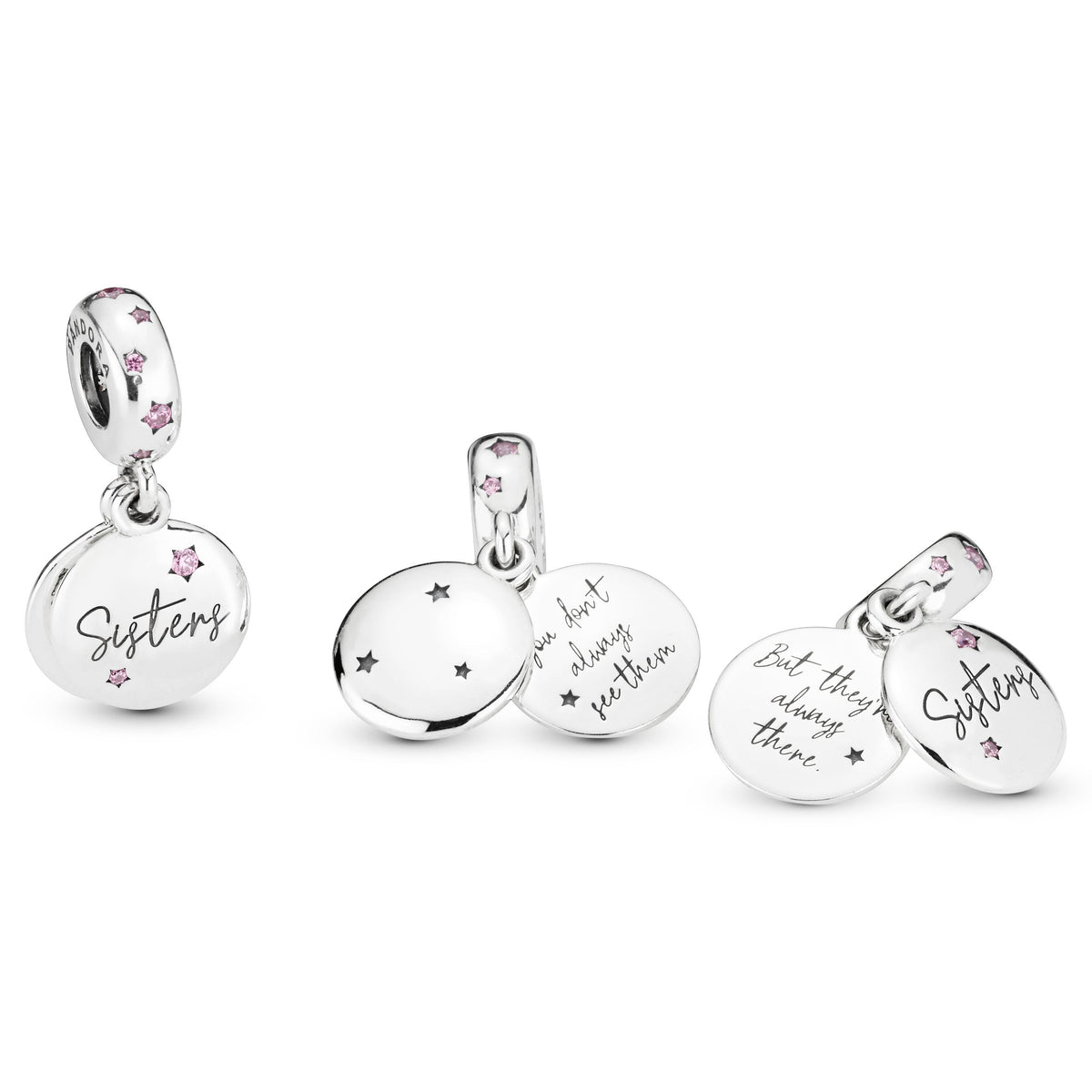 Dangle Charm – Sterling Silver – Forever Sisters