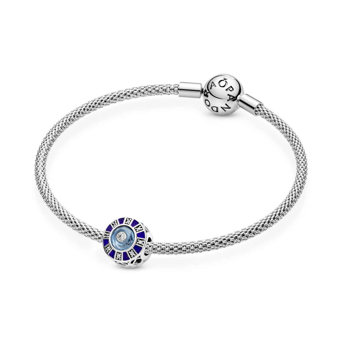 Charm – Sterling Silver – Blue Mosaic
