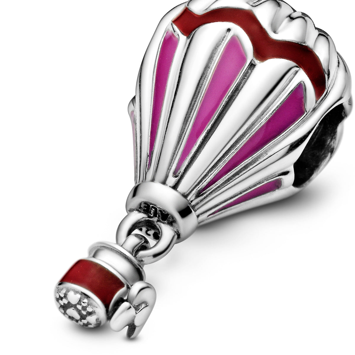 Charm – Sterling Silver – Red Hot Air Balloon Travel