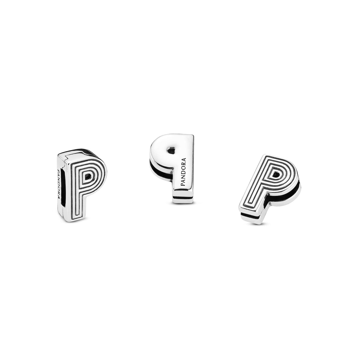 Clip Charm – Sterling Silver – Letter P