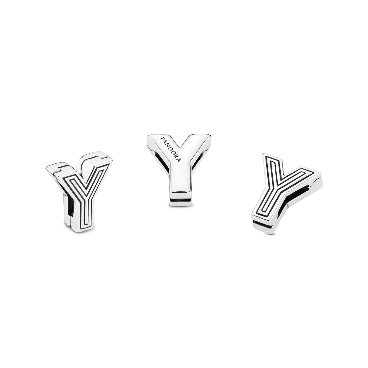 Clip Charm – Sterling Silver – Letter Y