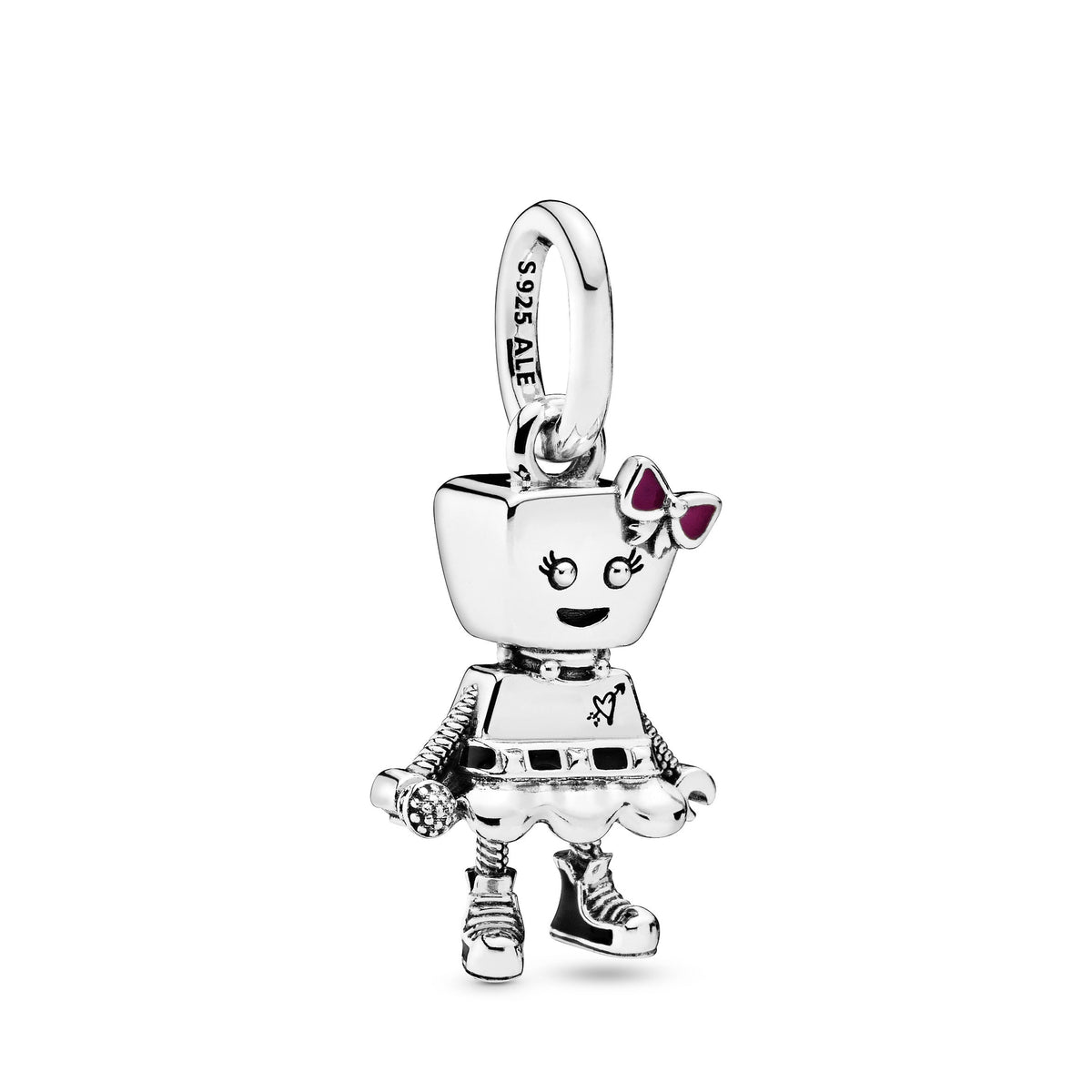 Dangle Charm – Sterling Silver – Bella Bot Punk Band