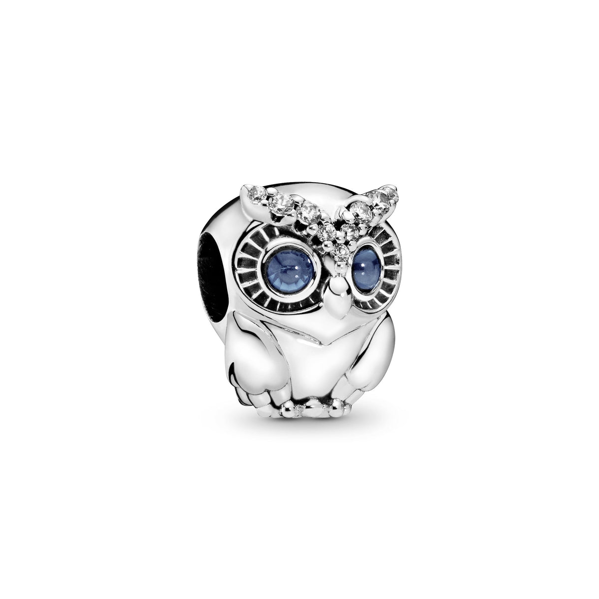 Charm – Sterling Silver – Sparkling Owl