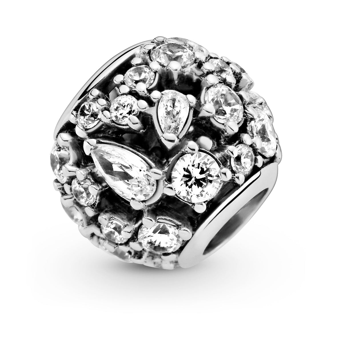 Charm – Sterling Silver – Sparkling Round Openwork