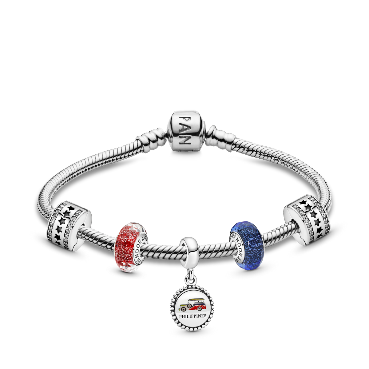 Bracelet – Sterling Silver – Philippines and Charms Set