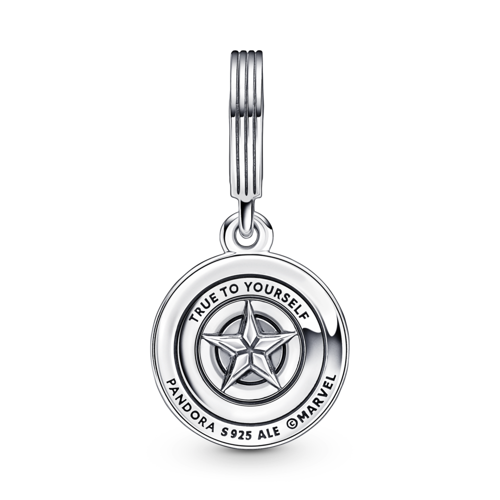 Dangle Charm – Sterling Silver – Marvel The Avengers Captain America Shield