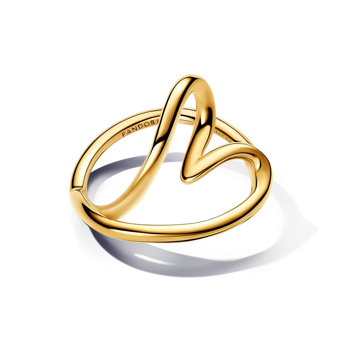Ring – 14k Gold-Plated – Organically Shaped Heart